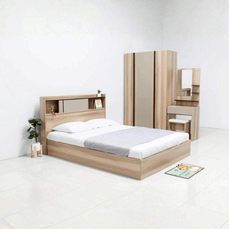 ชุดห้องนอน 5 ฟุต WISDOM DESIGN FURNITURE รุ่น EASY สีบัตเตอร์/แซน_4